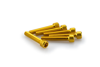 Śruby z anodyzowanego aluminium blister 6 śrub imbusowych m6x35mm żółte