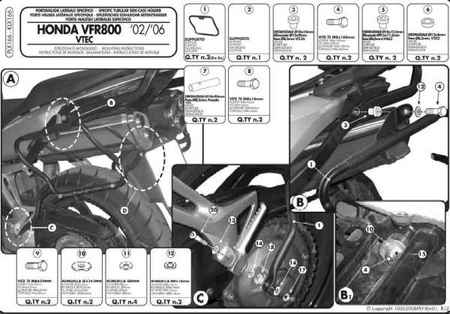 Stelaż Kufrów Bocznych Monokey Side Honda Vfr 800