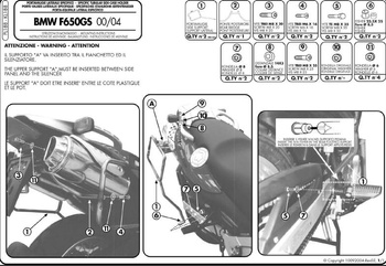 Stelaż Kufrów Bocznych Monokey Bmw F 650gs (00-07) - Również Pod Kufry Monokey Retro-Fit K-Venture Alu Oraz K'mission Alu