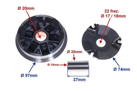 Wariator do skutera Tgb tuning 303 Rx 50 Lazer 50