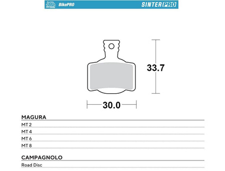 Moto-master bike pro klocki hamulcowe rowerowe sinter pro metaliczne