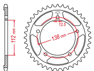 Zębatka tylna 408 42 honda cbr 900rr fireblade '92-'95 (jtr302.42)