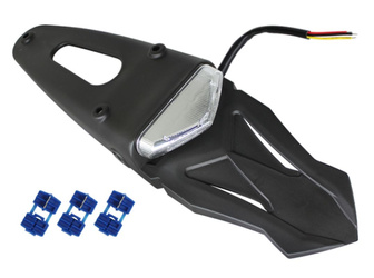 BŁOTNIK ENDURO TYŁ UNIWERSALNY Z LAMPKĄ LED BIAŁĄ (HOMOLOGOWANY)