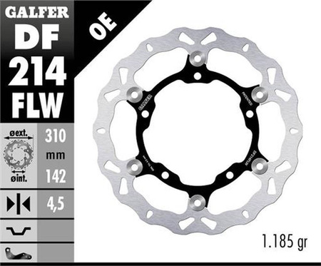 Tarcza hamulcowa przód kawasaki ninja 400 / abs '18-, z 400 '20-, zx 25r '20- (310x142x4,5mm) pływająca wave