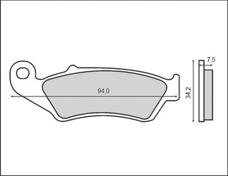 Klocki hamulcowe kh185 cr/crf/kx/kxf/rm/rmz/yz/yzf- przód (ft 3050)