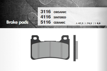 Klocki hamulcowe kh390 honda cb/cbr/vfr przód (ft 3116)
