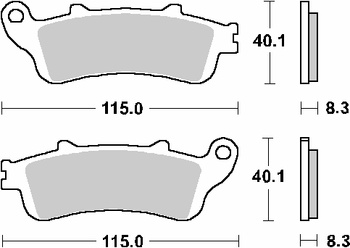 Hamulcowe kh261 / kh281 street ceramic kolor czarny pasuje do: honda cbr1000rr, xl1000var, vfr800 tył