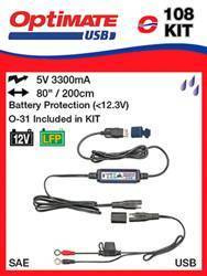 Ładowarka usb ze złączem sae 3300ma i złączem o31 plus rozdzielacz o110 (el)