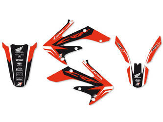 Komplet naklejek (oklein) honda crf 250 r '04-'09/ 250x 04-19, dream 4 kolor czerwony/czarny