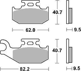 Klocki hamulcowe kh317 off-road racing ng sinter kolor złoty