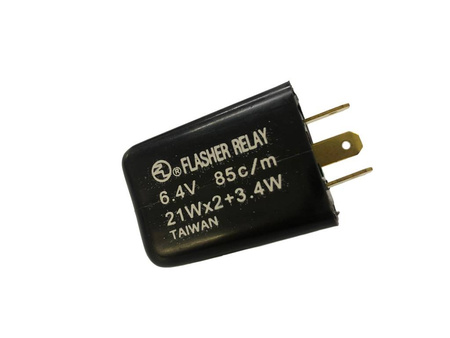 Cl przerywacz kierunkowskazów 6v 21wx2+3,4w żarówkowych 3 pin (obudowa prostokątna)