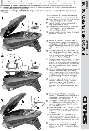 Stelaż kufra tylnego Shad do Piaggio Energy NRG 50