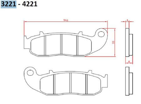 Klocki hamulcowe fantic enduro/super motard 50/125/250 '13-, przód (ft 3221)