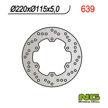 Tarcza hamulcowa tył yamaha r6 99-02, r1 98-03 (220x115x5)