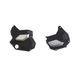 Zestaw osłona pokrywy (dekla) alternatora oraz osłona pokrywy sprzęgła kawasaki z 650 '17-22' kolor czarny (8485500001+8485600001)