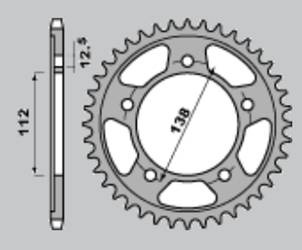 Zębatka tylna 408 41 honda cbf 1000 '10-'15, vtr 1000 fire storm '97-'05 (jtr302.41) (łańc. 530) (40841jt)