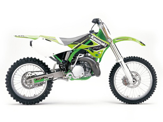 Komplet naklejek (oklein) kawasaki kx125/250 '99-'02 dream 4 kolor zielony/czarny