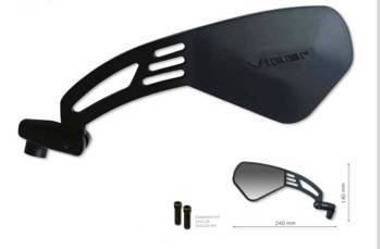 Lusterko lewe viper (aluminium) kolor czarny
