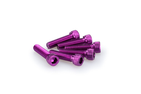 Śruby z anodyzowanego aluminium blister 6 śrub imbusowych m8x30mm fioletowe