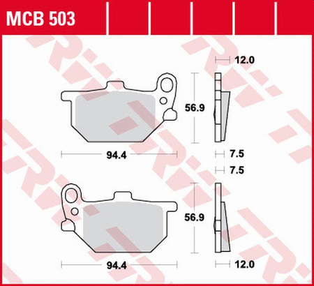 Klocki hamulcowe kh041 organic yamaha rd 250/rd 400s '78-'79 (przód/tył) xs 400/750 '80-'83, xs 850 '82 przód