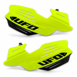 Handbary UFO Vulcan z mocowaniami enduro cross żółty neon