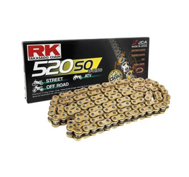 ŁAŃCUCH NAPĘDOWY 520SO-120 (O-RING) ZAKUWKA (CLF) W ZESTAWIE KOLOR ZŁOTY (POJEMNOŚĆ: DO 400 CCM) (30,5 KN)