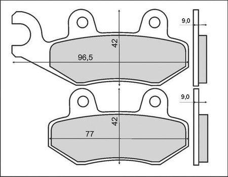 Klocki hamulcowe kh228 spiek metaliczny (złote) (ft 4070)