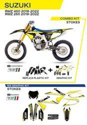 Komplet plastików plukomplet naklejek (oklein) suzuki rmz 250 '19-'22