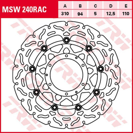 Tarcza hamulcowa przód honda cbr 600rr '03-'16, cb 1000r '08-'16, cbr 1000rr fireblade '04-'05, cb 1300s/a/f '03-'13 (310x94x5mm) wave