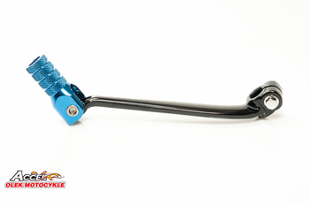 Dźwignia zmiany biegów yamaha wr 250r '08-'18, wr 250x '08-'11 aluminiowa kolor czarny, końcówka niebieska