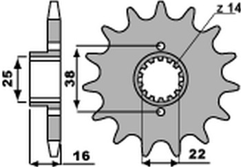 Zębatka przednia 490 13 18nc ducati monster 600/750/900 (jtf736.13) (łańc. 520)