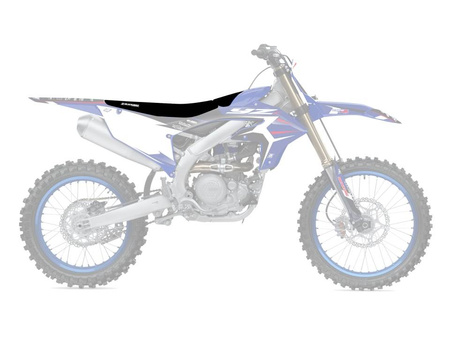 pokrowiec/poszycie na siedzenie yamaha yzf450 '22-'23 zebra 2023, kolor czarny/niebieski