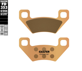 Klocki hamulcowe kh395 spiek metaliczny (złote) atv arctic cat 250/300/400/454/500/650/700, kymco 400/450