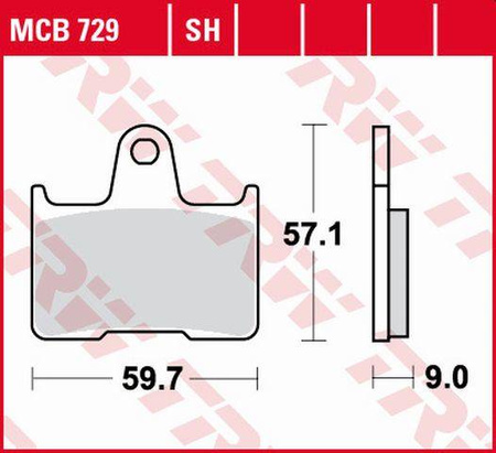 Klocki hamulcowe kh254 organic suzuki gsxr 600 04-05, gsf 650 05-06, gsxr 750 04-05, gsx 1400 01-07, tył
