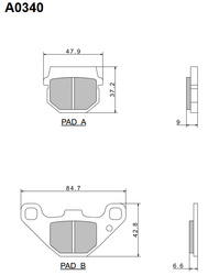 NISSIN KLOCKI HAMULCOWE KH83 PREMIUM SEMI-METALLIC (SPIEK METALICZNY) (ECE R90) (MADE IN JAPAN) (2P-237NS)