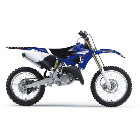Komplet naklejek (oklein) + pokrowiec/poszycie na siedzenie yamaha yz 125/250 '15-'21 dream 4 kolor niebieski/czarny