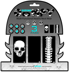 Oxford kołnierz wielofunkcyjny wiatroodporny comfy 3 sztuki w opakowaniu kolor skeleton