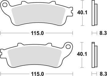 Klocki hamulcowe kh261 sinter street honda nt 650 v deauville 02-05 vfr 800 98-13, xl 1000 v 99-13 cbr 1100 97-08 stx 1300 02-16 vt 1300 10-