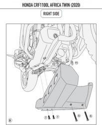 Osłona silnika aluminiowa anodowana honda crf 1100l africa twin '20-21,