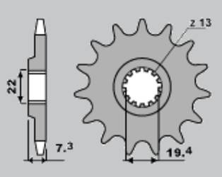 Zębatka przednia 434 15 suzuki 250 marauder '00-'10 (jtf434.15)