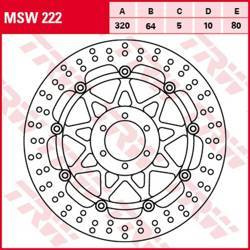 Tarcza hamulcowa przód yamaha yzf 750r/sp '93-'98, fzr 1000 genesis exup '94-'95 (320x64x5mm)