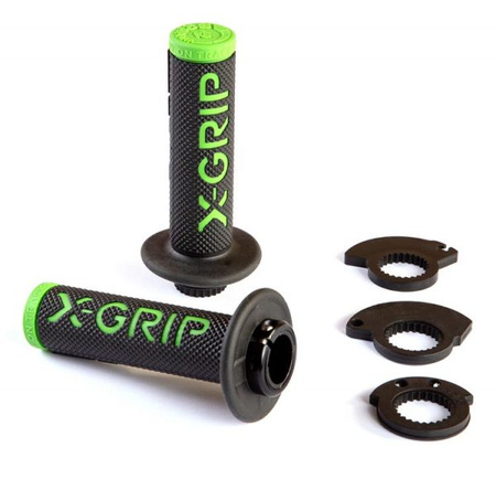 MANETKI (GRIPY) BRAAAAP GRIPS LOCK-ON-GRIP (Z ADAPTERAMI ROLGAZU) GREEN KOLOR ZIELONY