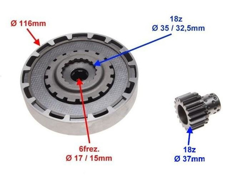 Sprzęgło do motorowerów biegowych Zipp neken 139fmb