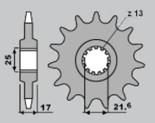 Zębatka przednia 2041 15 (29715jt) honda cb 500 '94-'03