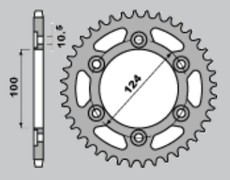 Zębatka tylna 1027 40 ducati 750 ss '99-'02, 900ss '98-'02, monster 750/900