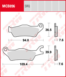 Klocki hamulcowe kh715 organic suzuki gsx 125 s 18-19, gsxr 125 r 18-19, gsxr 150 r 17-19, honda cbf 125 stuner 06-19, cbf 150 unicorn 06-, przód