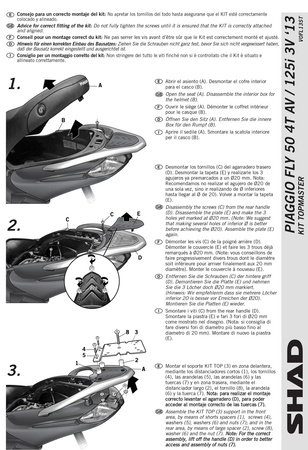 Stelaż kufra tylnego Shad do Piaggio Fly 50/125/150 (13 -14)