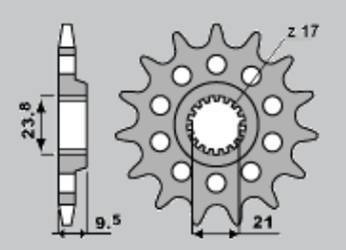 Zębatka przednia 2133 14 suzuki rmz 450 '05-'13 (jtf1441.14)