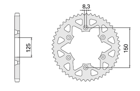Zębatka tylna 899 38 (897-38) ktm sx/exc sxf/excf all model '88-'21