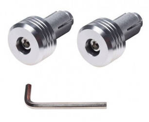 Końcówki kierownicy motocykla srebrne